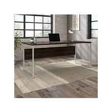 Bush Business Furniture Hybrid 72W Computer Table Desk with Metal Legs, Black Walnut (HYD172BW)