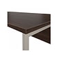 Bush Business Furniture Hybrid 72"W Computer Table Desk with Metal Legs, Black Walnut (HYD172BW)