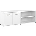 Bush Business Furniture Hybrid 21 Low Storage Cabinet with Doors and 6 Shelves, White (HYS160WH-Z)