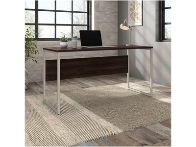 Bush Business Furniture Hybrid 60"W Computer Table Desk with Metal Legs, Black Walnut (HYD260BW)