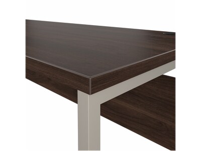 Bush Business Furniture Hybrid 60"W Computer Table Desk with Metal Legs, Black Walnut (HYD260BW)