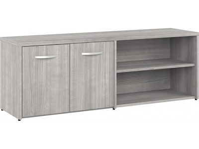 Bush Business Furniture Hybrid 21 Low Storage Cabinet with Doors and 6 Shelves, Platinum Gray (HYS1