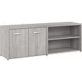 Bush Business Furniture Hybrid 21 Low Storage Cabinet with Doors and 6 Shelves, Platinum Gray (HYS1
