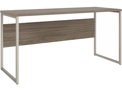 Bush Business Furniture Hybrid 60W Computer Table Desk with Metal Legs, Modern Hickory (HYD260MH)