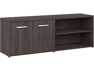 Bush Business Furniture Hybrid 21 Low Storage Cabinet with Doors and 6 Shelves, Storm Gray (HYS160S