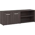 Bush Business Furniture Hybrid 21 Low Storage Cabinet with Doors and 6 Shelves, Storm Gray (HYS160S
