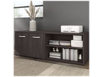 Bush Business Furniture Hybrid 21 Low Storage Cabinet with Doors and 6 Shelves, Storm Gray (HYS160S