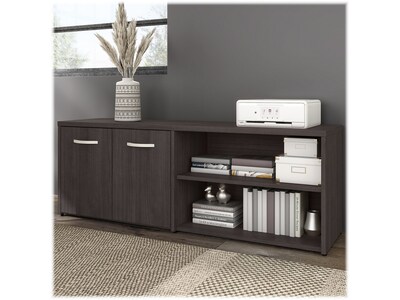 Bush Business Furniture Hybrid 21 Low Storage Cabinet with Doors and 6 Shelves, Storm Gray (HYS160S