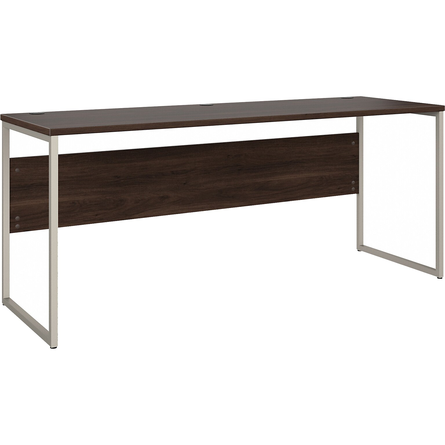 Bush Business Furniture Hybrid 72W Computer Table Desk with Metal Legs, Black Walnut (HYD272BW)