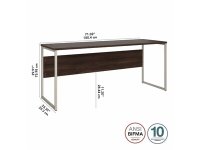 Bush Business Furniture Hybrid 72" W Computer Desk, Black Walnut (HYD272BW)