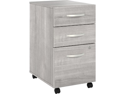 Bush Business Furniture Hybrid 3-Drawer Mobile Vertical File Cabinet, Letter/Legal Size, Lockable, P