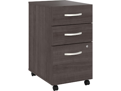 Bush Business Furniture Hybrid 3-Drawer Mobile Vertical File Cabinet, Letter/Legal Size, Lockable, S