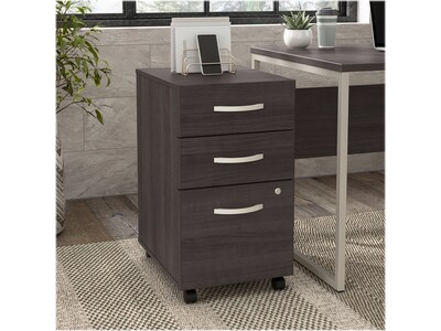 Bush Business Furniture Hybrid 3-Drawer Mobile Vertical File Cabinet, Letter/Legal Size, Lockable, S