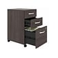 Bush Business Furniture Hybrid 3-Drawer Mobile Vertical File Cabinet, Letter/Legal Size, Lockable, Storm Gray (HYF216SGSU-Z)