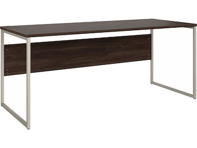 Bush Business Furniture Hybrid 72W Computer Table Desk with Metal Legs, Black Walnut (HYD373BW)