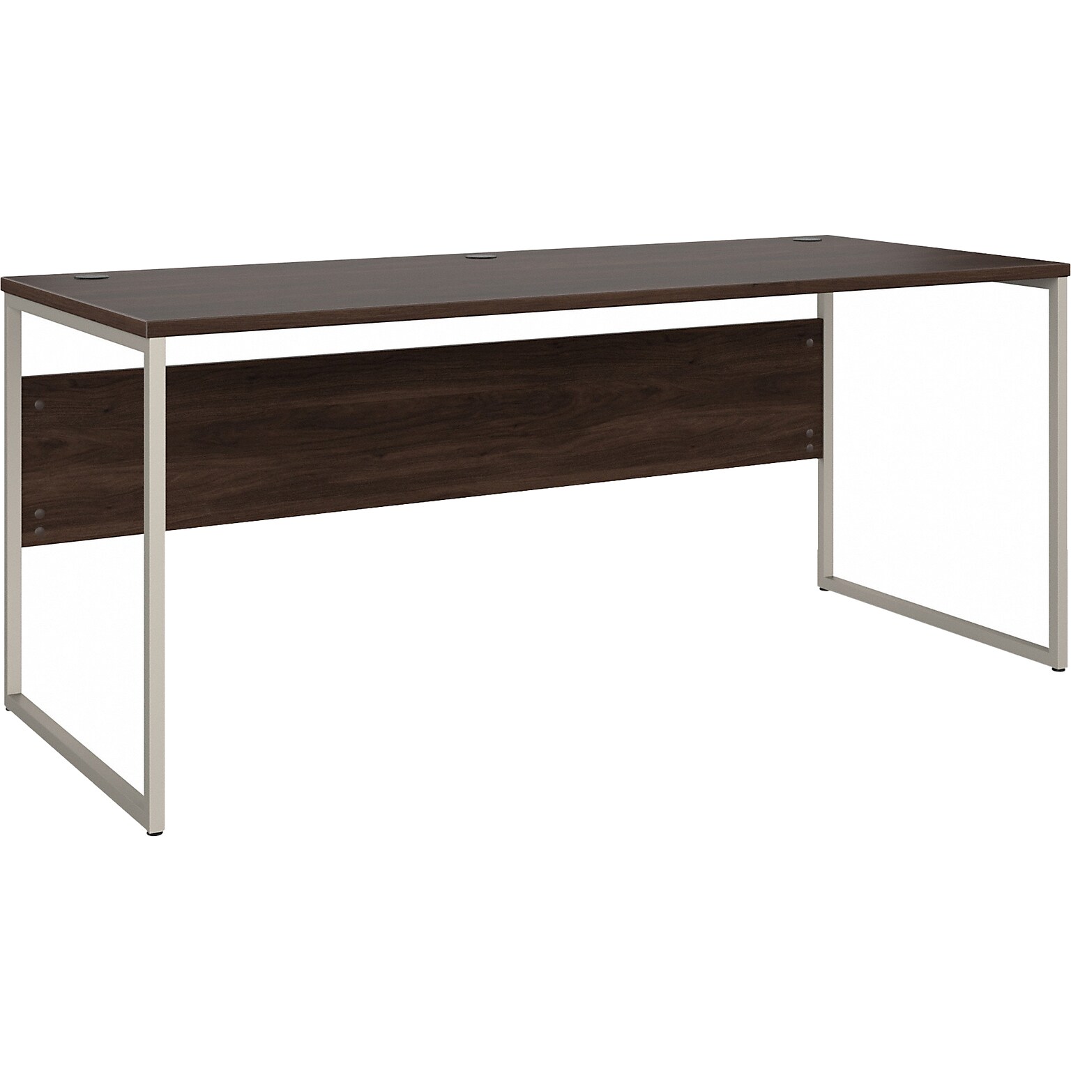 Bush Business Furniture Hybrid 72W Computer Table Desk with Metal Legs, Black Walnut (HYD373BW)