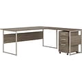 Bush Business Furniture Hybrid 72W L Shaped Table Desk with 3 Drawer Mobile File Cabinet, Modern Hi