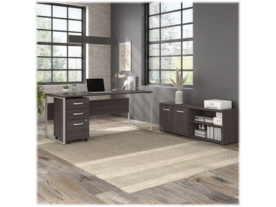 Bush Business Furniture Hybrid 72 W Computer Table Desk with Storage and Mobile File Cabinet Bundle