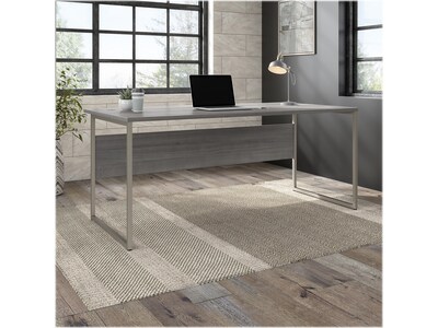 Bush Business Furniture Hybrid 72"W x 36"D Computer Table Desk with Metal Legs, Platinum Gray (HYD172PG)