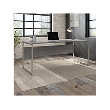 Bush Business Furniture Hybrid 72 W Computer Table Desk with Metal Legs, Platinum Gray (HYD172PG)