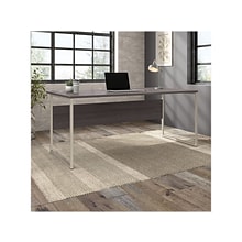 Bush Business Furniture Hybrid 72 W Computer Table Desk with Metal Legs, Storm Gray (HYD172SG)