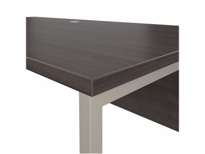 Bush Business Furniture Hybrid 72"W Computer Table Desk with Metal Legs, Storm Gray (HYD172SG)