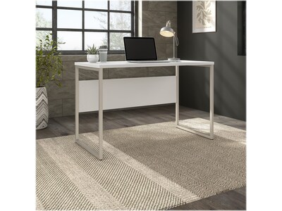 Bush Business Furniture Hybrid 48W Computer Table Desk with Metal Legs, White (HYD148WH)