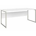 Bush Business Furniture Hybrid 72W Computer Table Desk with Metal Legs, White (HYD172WH)