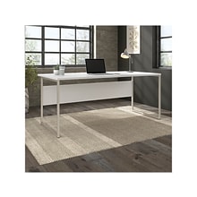 Bush Business Furniture Hybrid 72W Computer Table Desk with Metal Legs, White (HYD172WH)