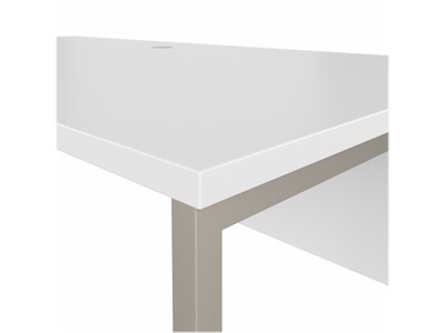 Bush Business Furniture Hybrid 72"W Computer Table Desk with Metal Legs, White (HYD172WH)