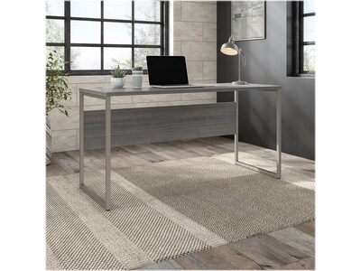 Bush Business Furniture Hybrid 60"W Computer Table Desk with Metal Legs, Platinum Gray (HYD260PG)