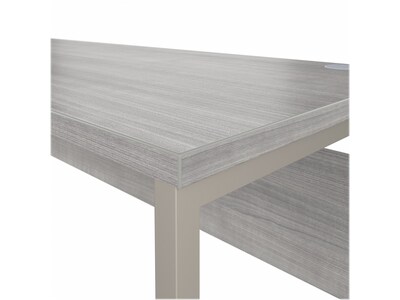 Bush Business Furniture Hybrid 60"W Computer Table Desk with Metal Legs, Platinum Gray (HYD260PG)