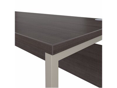Bush Business Furniture Hybrid 60"W Computer Table Desk with Metal Legs, Storm Gray (HYD260SG)