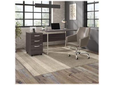 Bush Business Furniture Hybrid 48"W Computer Table Desk with Metal Legs, Storm Gray (HYD248SG)