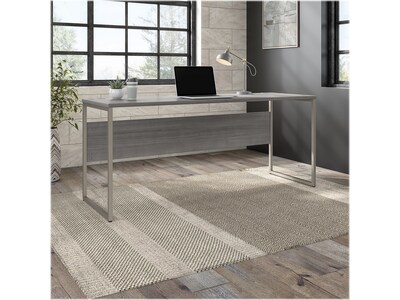 Bush Business Furniture Hybrid 72"W Computer Table Desk with Metal Legs, Platinum Gray (HYD272PG)