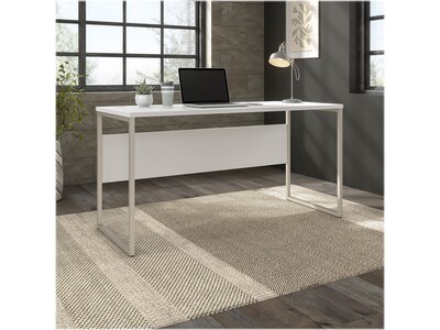 Bush Business Furniture Hybrid 60W Computer Table Desk with Metal Legs, White (HYD260WH)