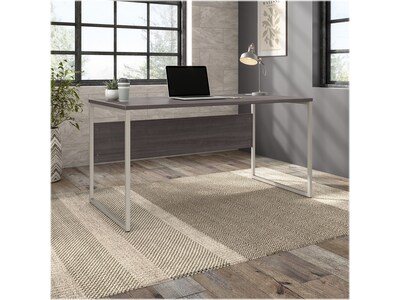 Bush Business Furniture Hybrid 60"W Computer Table Desk with Metal Legs, Storm Gray (HYD360SG)