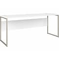 Bush Business Furniture Hybrid 72W Computer Table Desk with Metal Legs, White (HYD272WH)