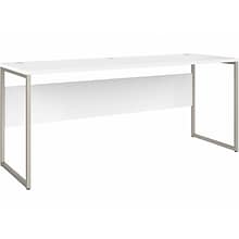 Bush Business Furniture Hybrid 72 W Computer Table Desk with Metal Legs, White (HYD272WH)