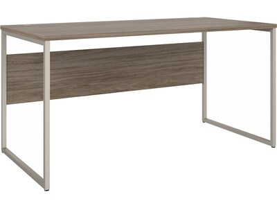 Bush Business Furniture Hybrid 60W Computer Table Desk with Metal Legs, Modern Hickory (HYD360MH)