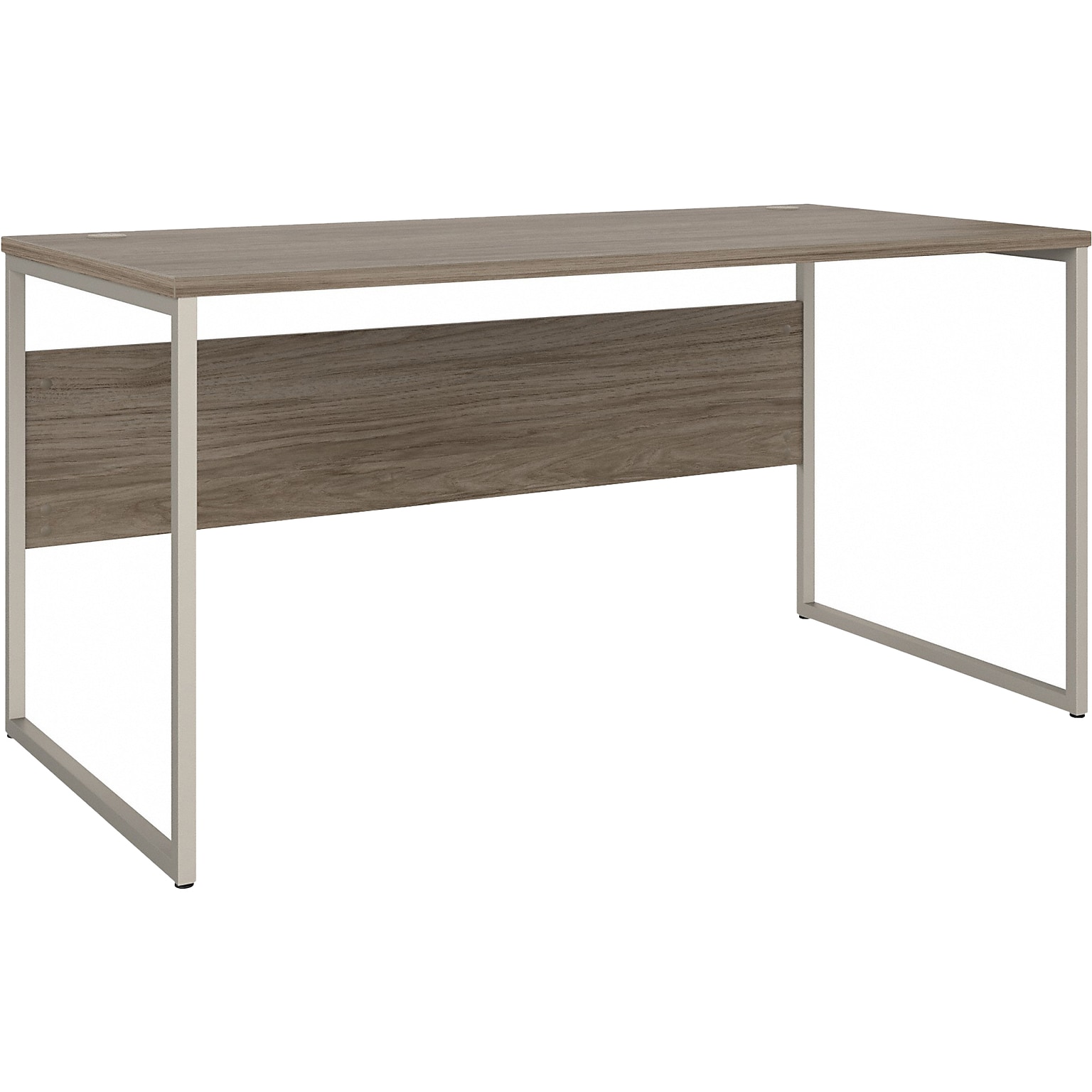 Bush Business Furniture Hybrid 60W Computer Table Desk with Metal Legs, Modern Hickory (HYD360MH)