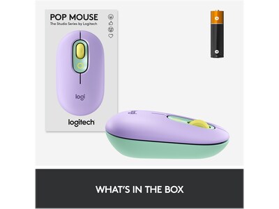 Logitech POP Wireless Ambidextrous Optical USB Mouse, Daydream (910-006544)