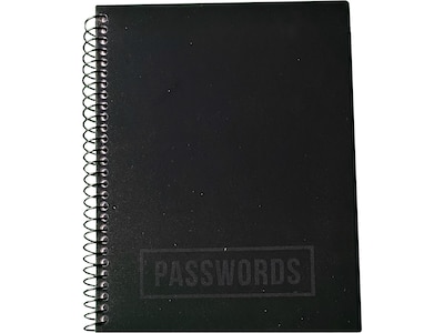 RE-FOCUS THE CREATIVE OFFICE 5.5 x 7 Small Password Keeper Book, Black (11003)