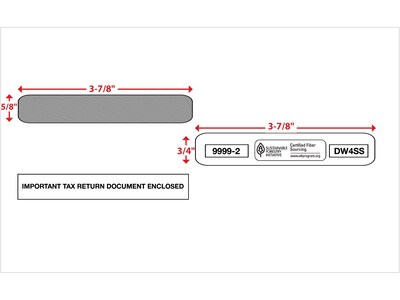 ComplyRight Self Seal Security Tinted Double-Window Tax Envelopes, 5 5/8" x 9", 50/Pack (9999250)