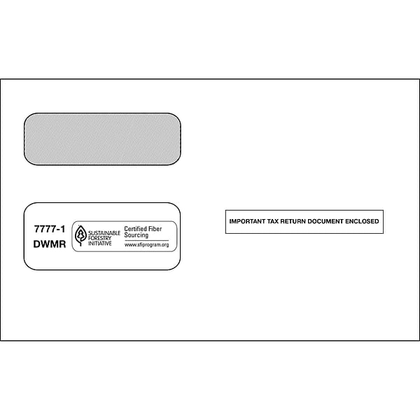 ComplyRight Moisture Seal ACA 1095-B Tax Form Envelope, White, 50/Pack (1095BENV50)