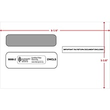 ComplyRight Self Seal Security Tinted Double-Window Tax Envelopes, 5 5/8 x 9.25, 25/Pack (6666225)