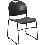 Advantage Black Plastic Stack Chair, 50 Pack (ADV-HDSTK-BLK)