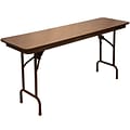 Advantage 5 ft. 18W x 60L Laminate Folding Banquet Table (MEW-1860-WB)