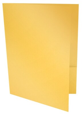 LUX 9 x 12 Presentation Folders, Standard Two Pocket, Gold Metallic, 100/Pack (PF-M07-100)