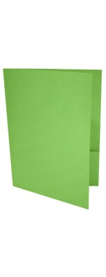 LUX 9 x 12 Presentation Folders, Standard Two Pocket, Limelight, 100/Pack (LUX-PF-101-100)